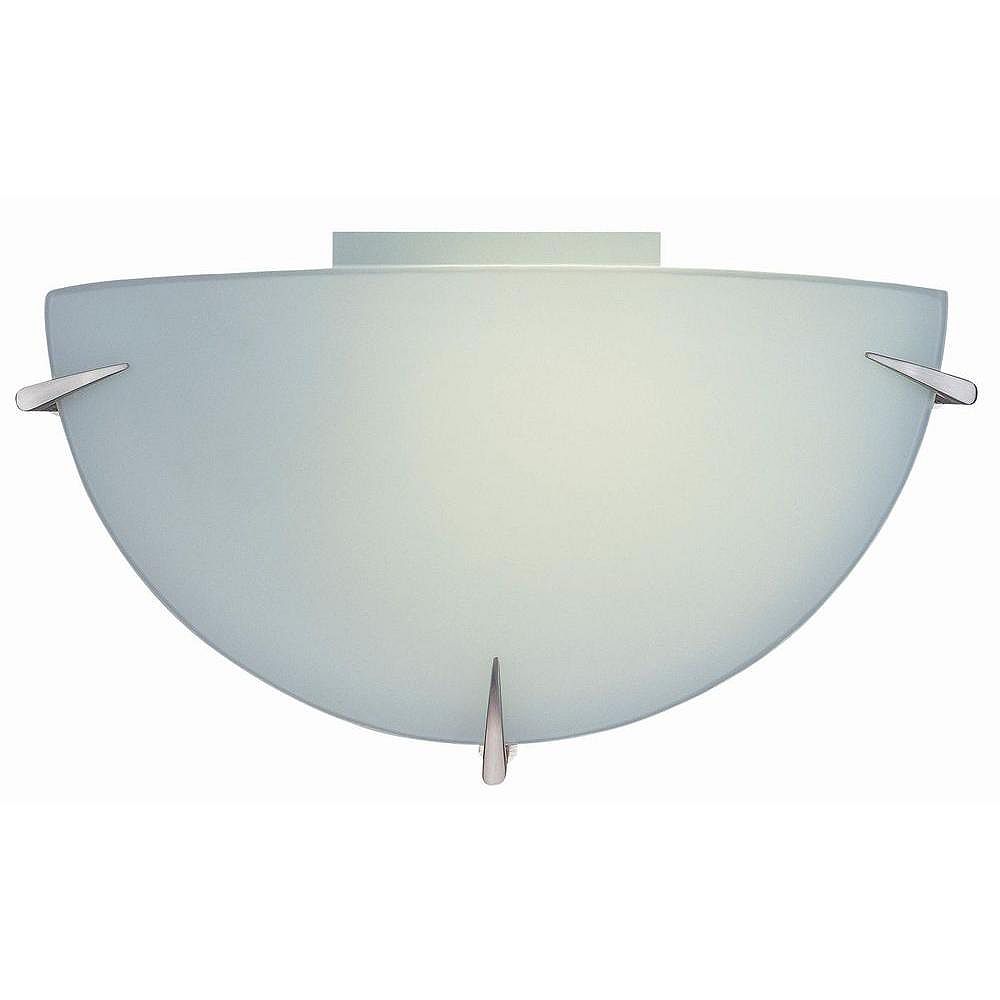Illumine 1 Light Wall Sconce Steel Finish Frost Glass Shade The Home