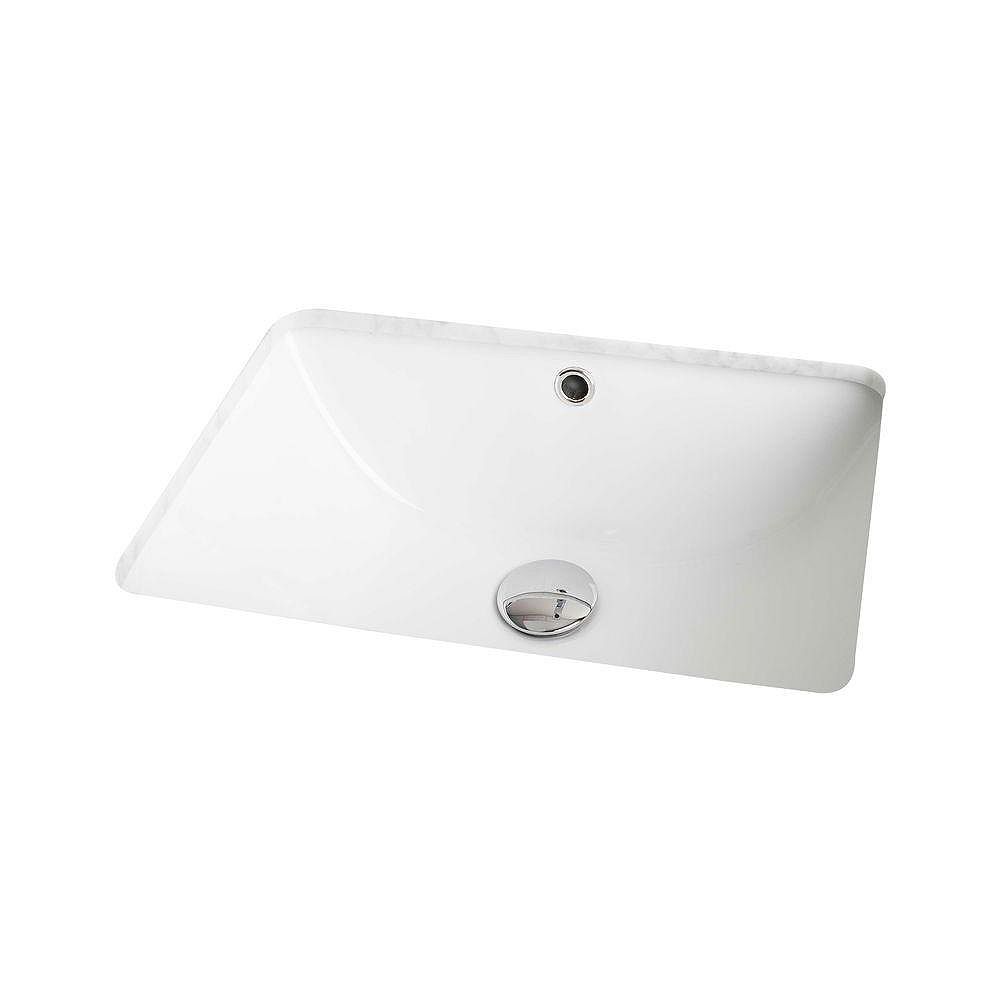 American Imaginations 18 1 4 Inch W X 13 1 2 Inch D Rectangular Undermount Sink In White The Home Depot Canada