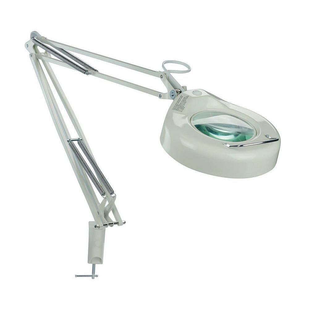 Illumine 1 Light Magnifying Lamp White Finish The Home Depot Canada Illumine 1 Light Magnifying Lamp White, Magnifying Desk Lamp Home Depot
