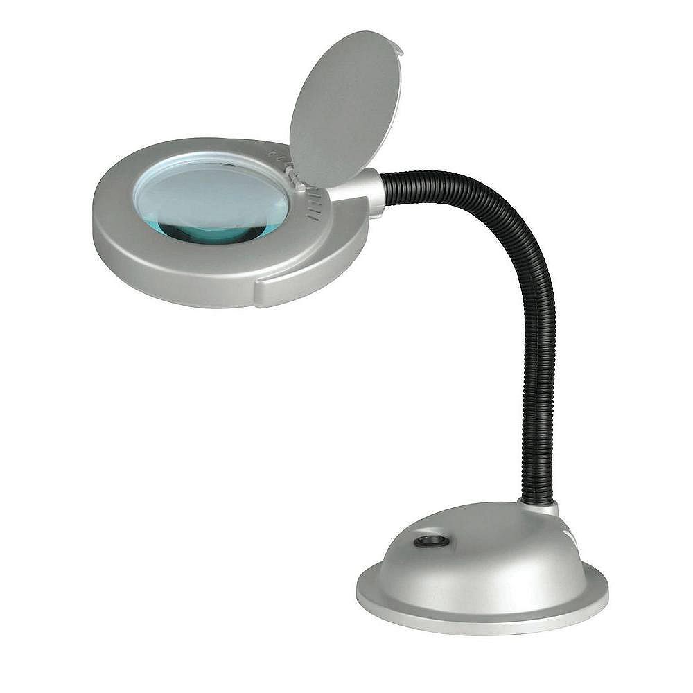 Illumine 1 Light Magnifying Lamp Silver Finish The Home Depot Canada Light Magnifying Lamp Silver Finish, Magnifying Desk Lamp Home Depot