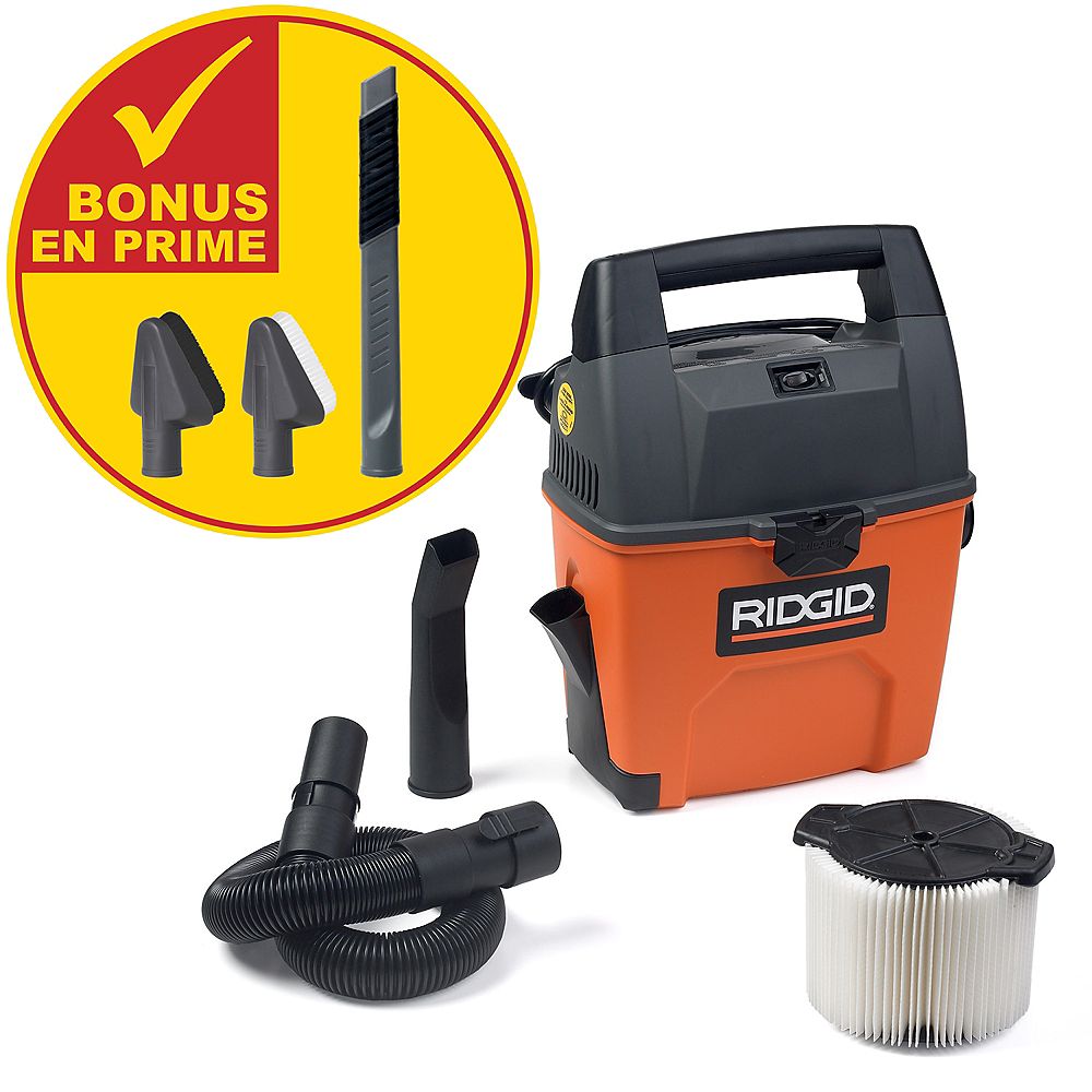 RIDGID Auto Pro 11 L (3 Gal.) Portable Wet Dry Vacuum The Home Depot