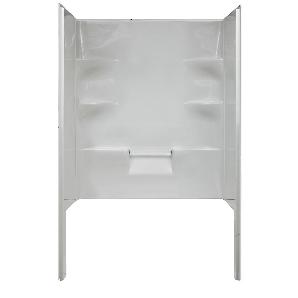 Mirolin Ellis 48inch W Acrylic Shower Walls with One Back and Two Side