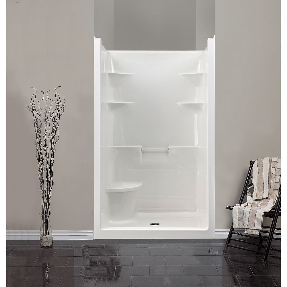 Mirolin Melrose 4 1 Piece Acrylic Shower Stall With Seat The Home