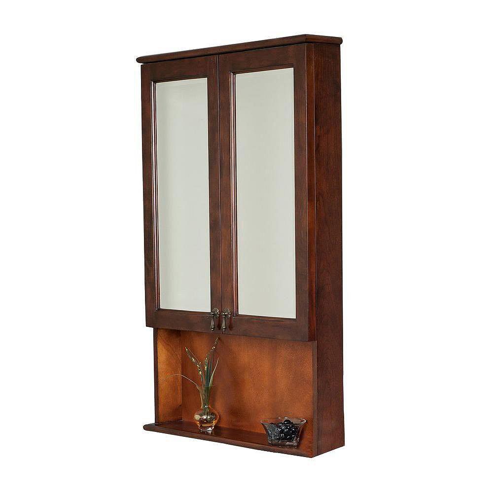 American Imaginations 28 Inch X 41 Inch Solid Wood Framed Medicine Cabinet In Distressed A The Home Depot Canada