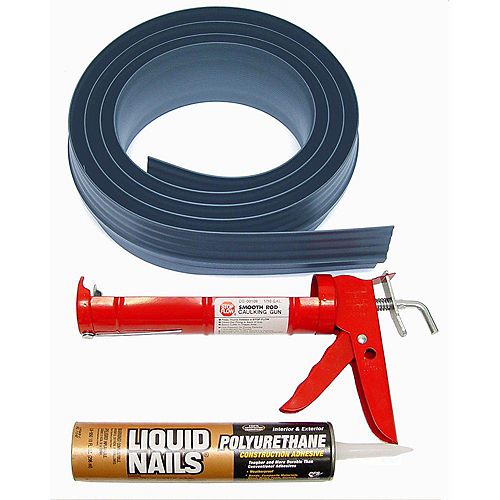 10 ft. 3 in. Gray Garage Door Threshold Kit