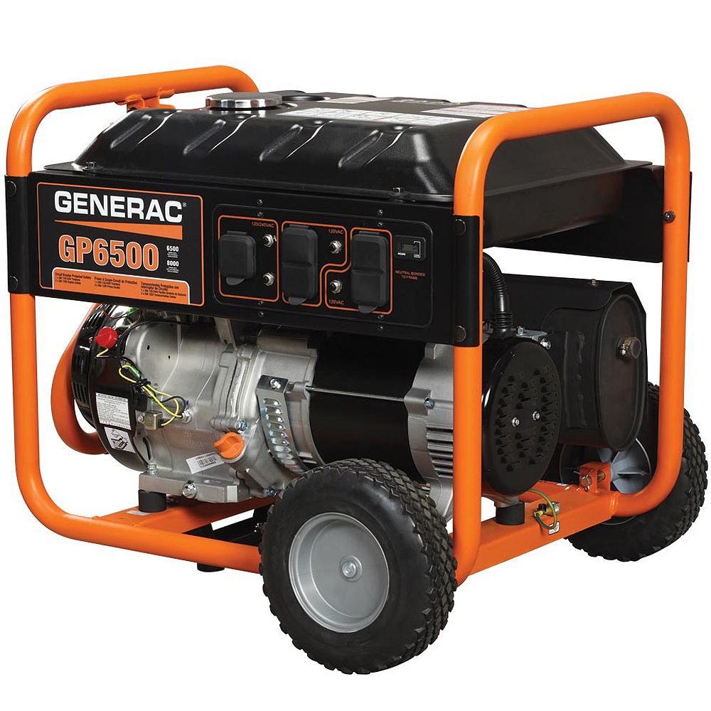 Generac g n ratrice portative gp 6 500 w home depot canada