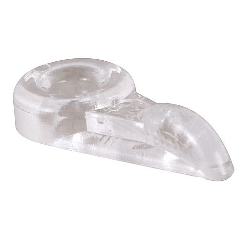 Storm Door Panel Clip, Flush, Clear Acrylic (8-pack)