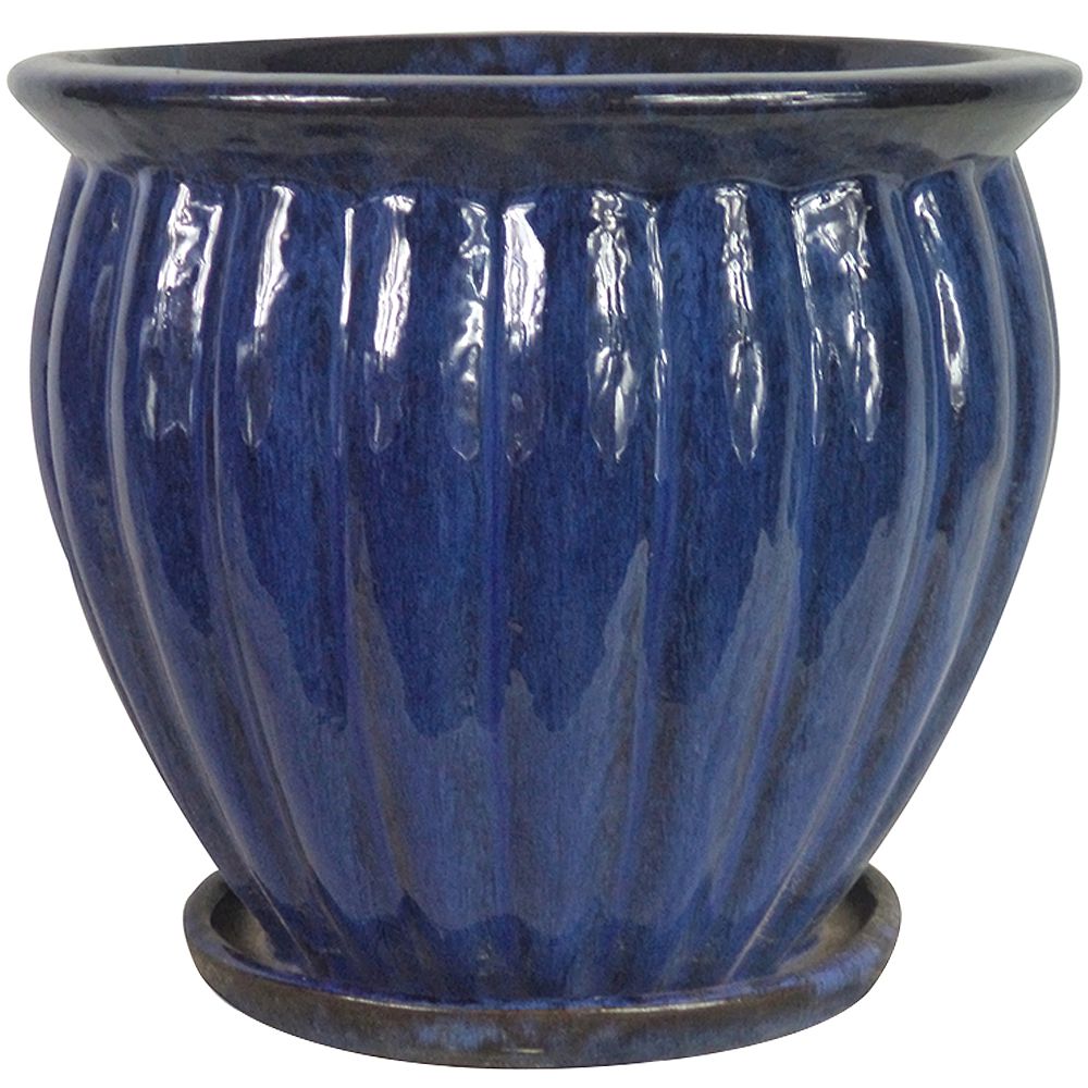 Trendspot, Inc. 10-inch Hana Pot Blue | The Home Depot Canada