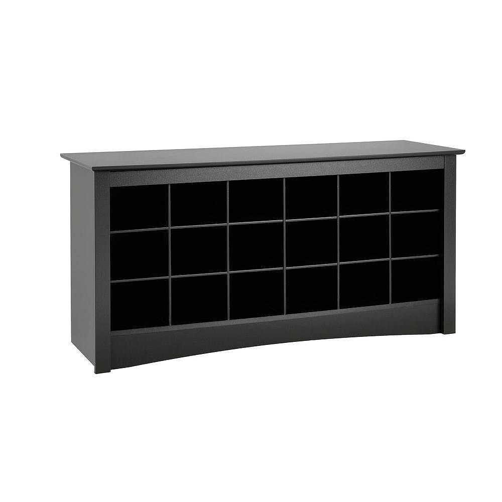 Prepac Shoe Storage Cubbie Bench in Black | The Home Depot Canada