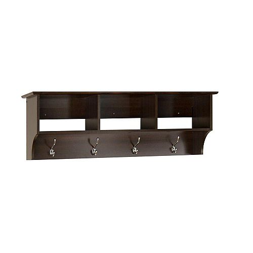 Espresso Entryway Shelf