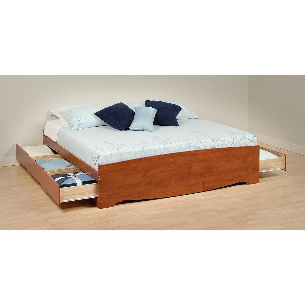 Prepac Cherry King Mate S Platform Storage Bed With 6 Drawers The Home Depot Canada