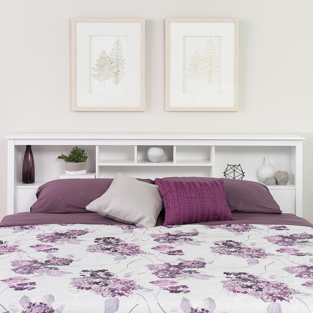 Prepac White King Bookcase Headboard The Home Depot Canada
