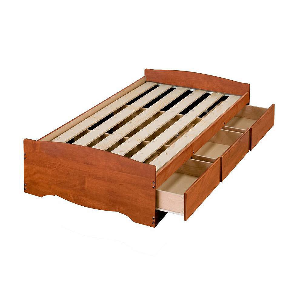 Prepac Base de lit matelot simple à trois tiroirs, fini cerisier Home Depot Canada Prepac Base de lit matelot simple à trois tiroirs, fini cerisier Home Depot Canada