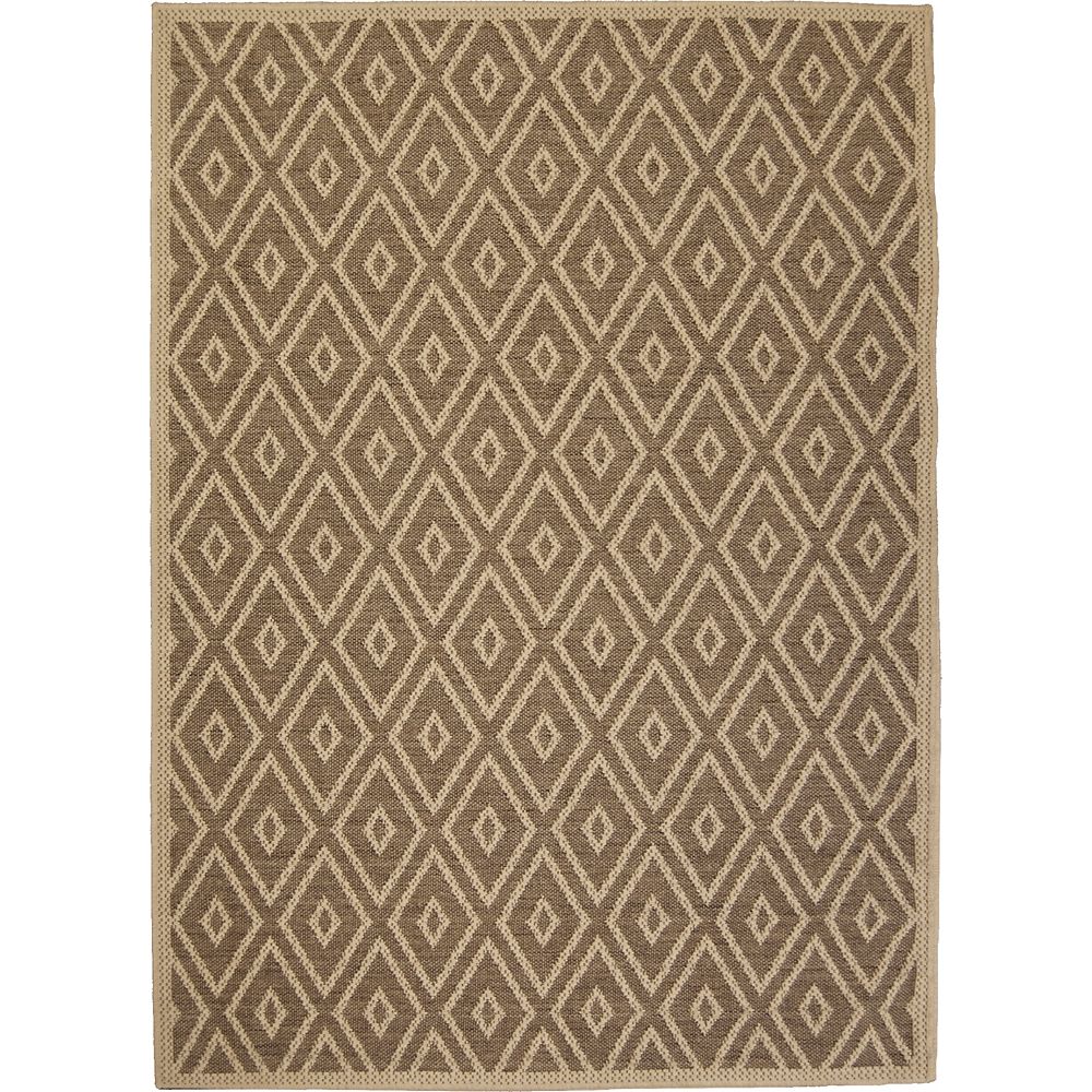 Multy Home Diamond Brown 6 ft. 7inch x 9 ft. 6inch Rectangular Area
