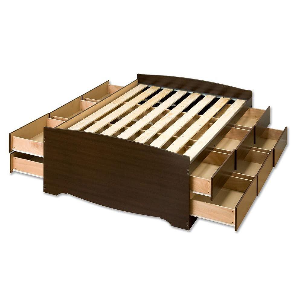 Platform Storage Bed, Full Bed Frames With Storage Canada