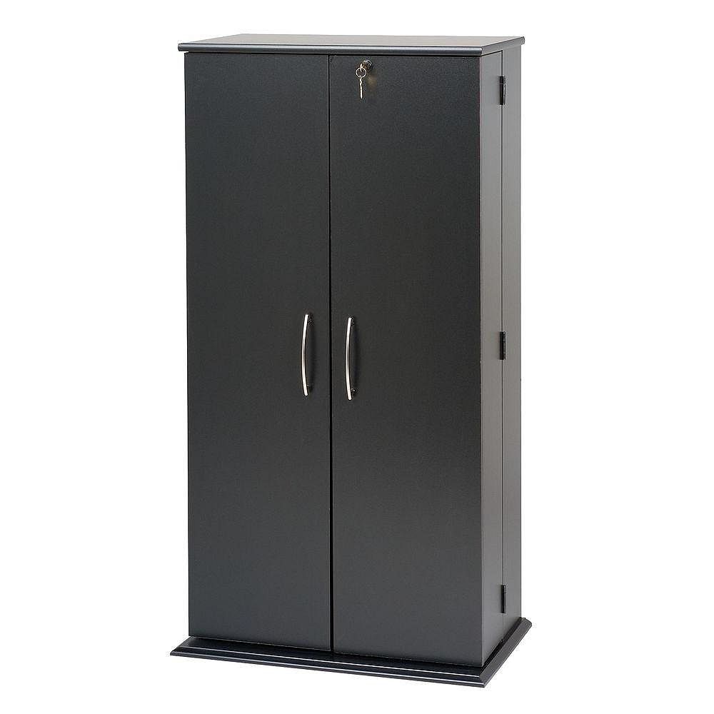 Prepac Black Tall Locking Media Storage The Home Depot Canada