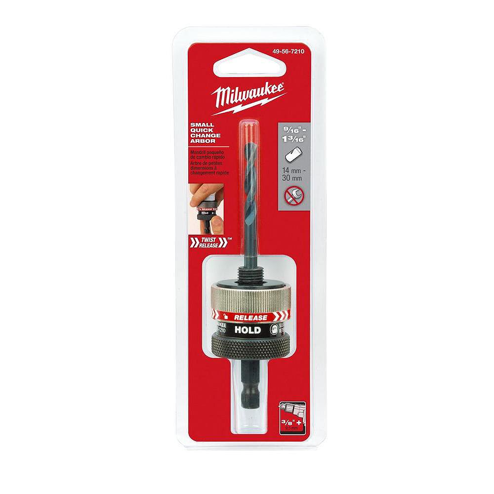 Milwaukee Tool TwistRelease Small Quick Change Arbor, 3/8 In. The