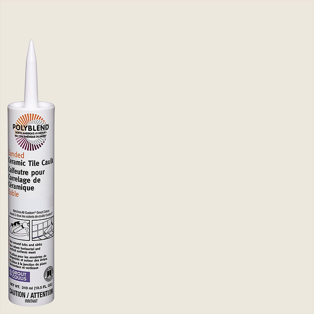 Custom Building Products Sanded Ceramic Tile Caulk 381 Bright White 310 ml (10.5 fl. oz