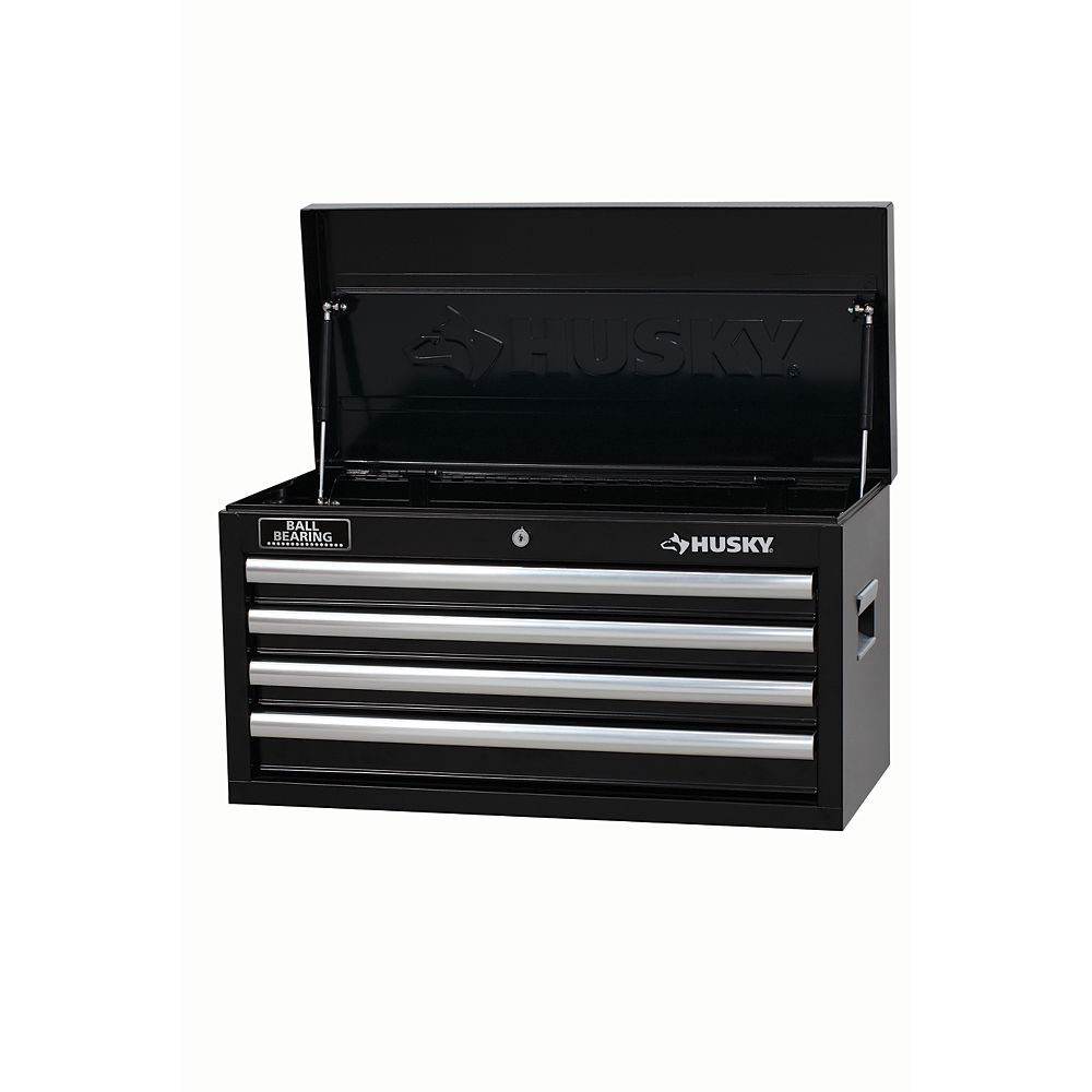 Husky 26inch W 4Drawer Tool Storage Chest in Black The Home Depot