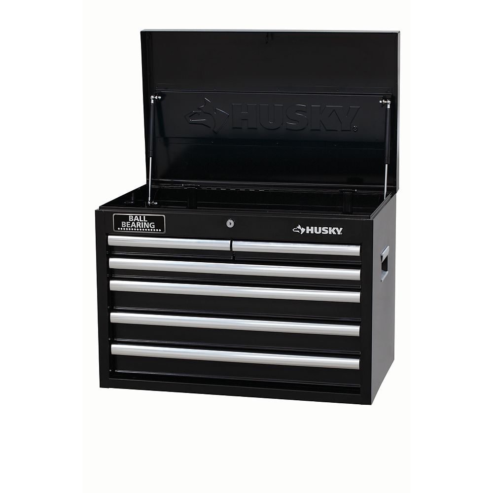 Husky 26 Inch W 6 Drawer Tool Storage Chest In Black The Home Depot Canada