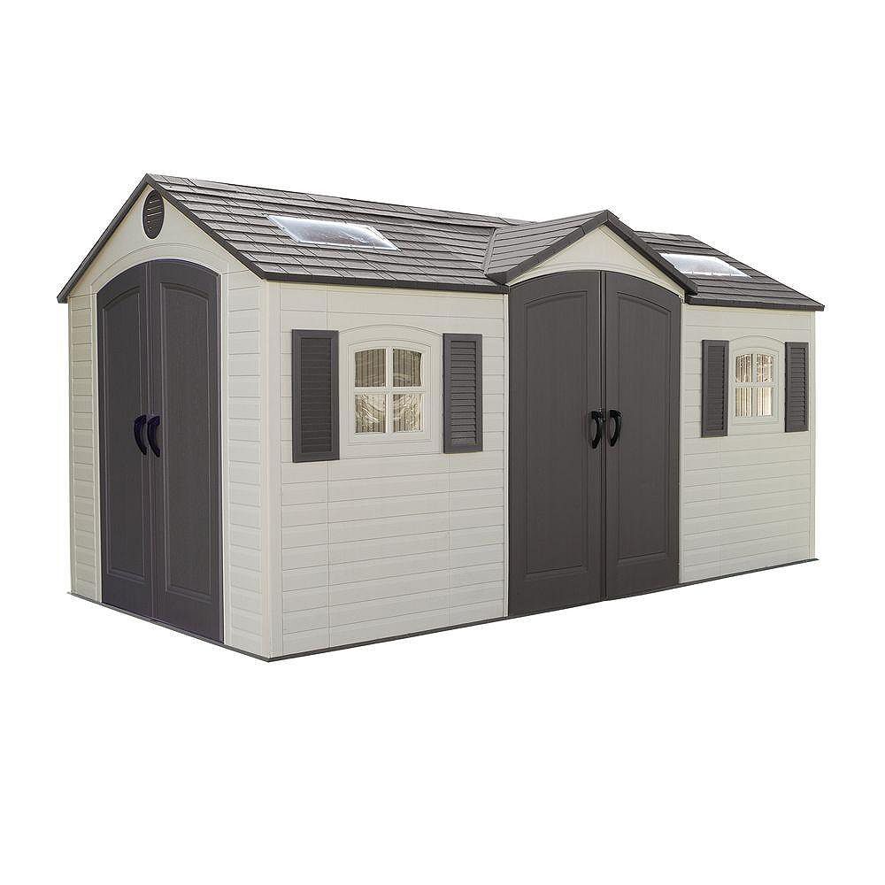 Lifetime 15 Ft X 8 Ft Dual Entry Garden Building The Home Depot Canada