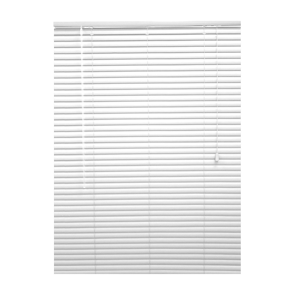 Hampton Bay 1 3/8-inch Premium Vinyl Blinds in White - 29.5-inch x 48 ...