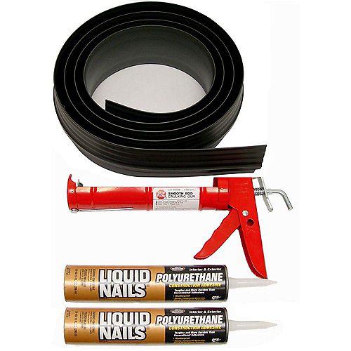 16 ft. 6 in. Black Garage Door Threshold Kit