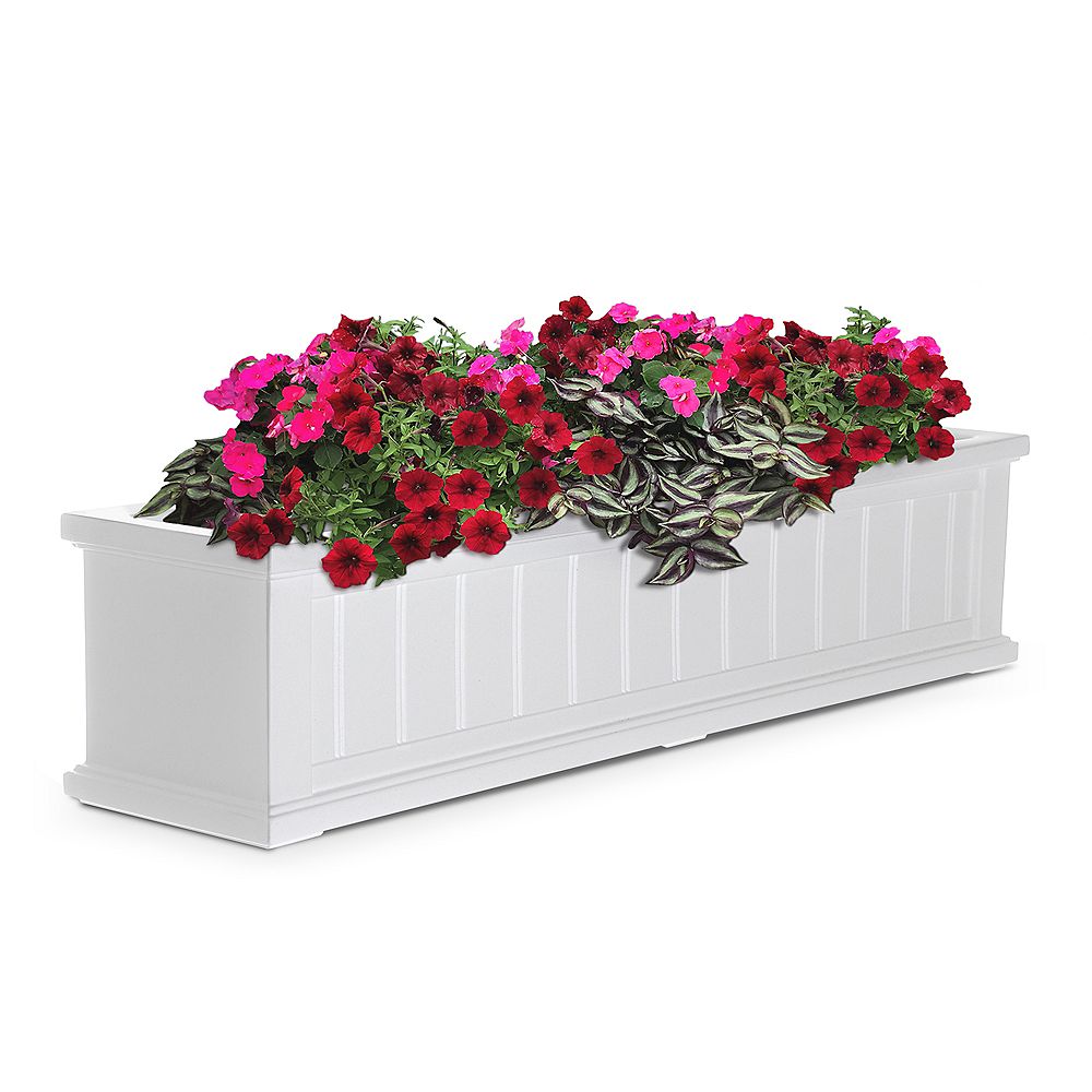 Mayne Cape Cod Window Box 4FT - White | The Home Depot Canada