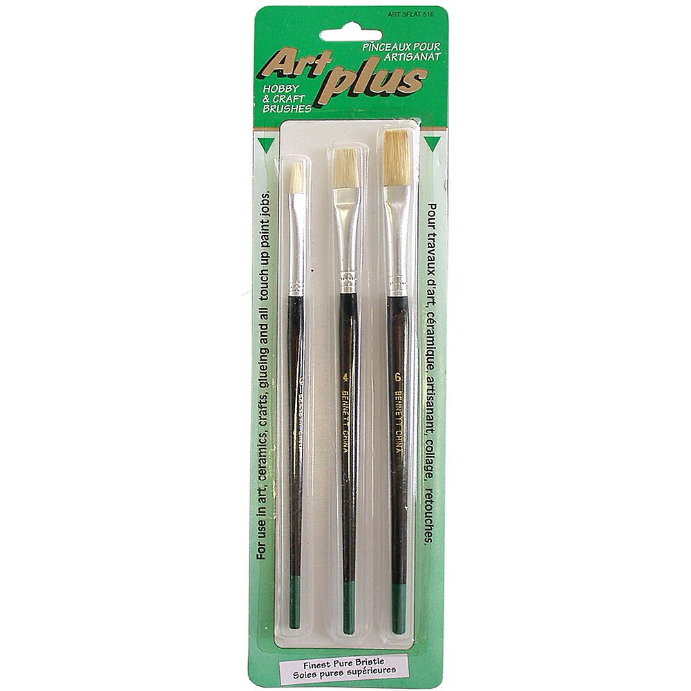 3Piece Flat Art Plus Brush Set The Home Depot Canada