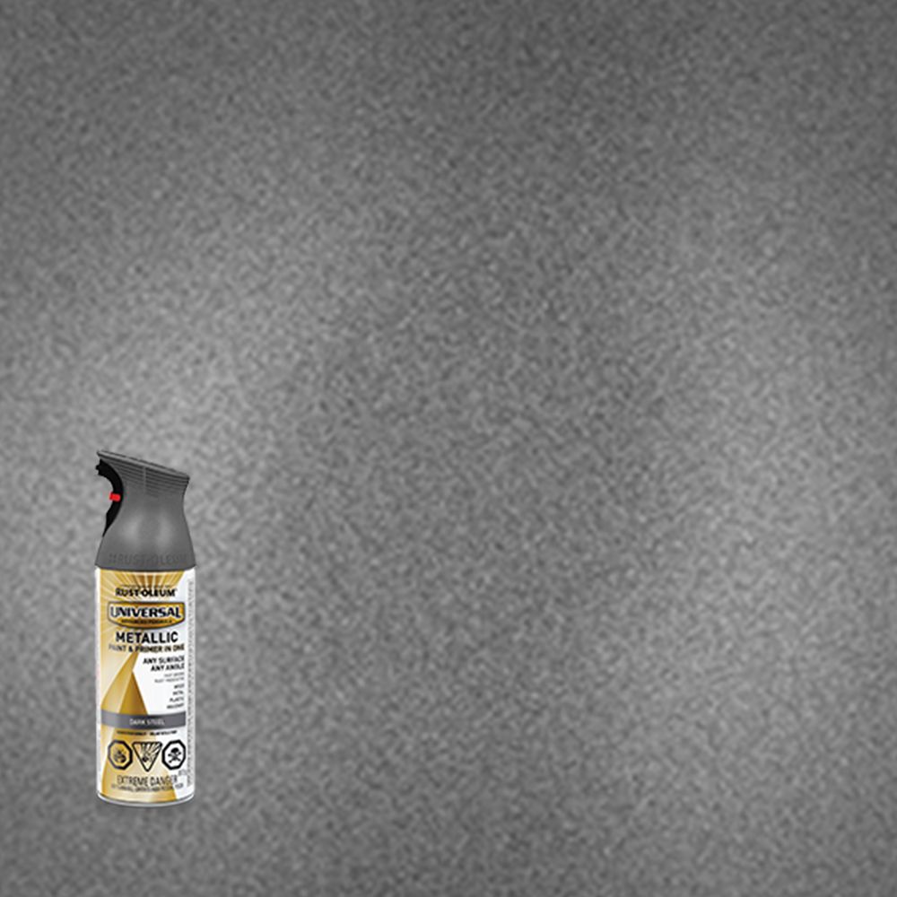 Rust Oleum Universal Metallic Spray Paint In Dark Steel 312 G Aerosol   P 1000738579 