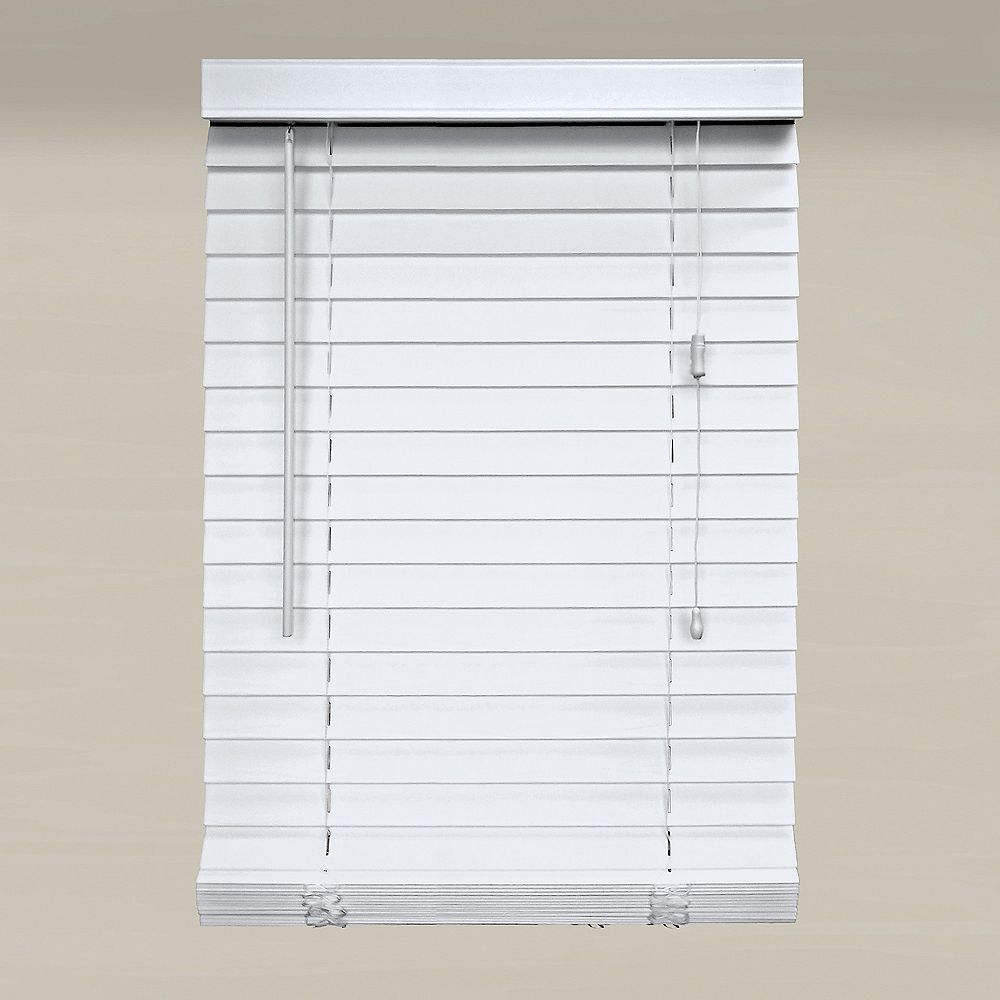 Home Decorators Collection White 2inch Faux Wood Blind 60inch W x