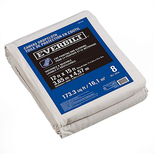 12 ft. x 15 ft. 227g Canvas Drop Cloth