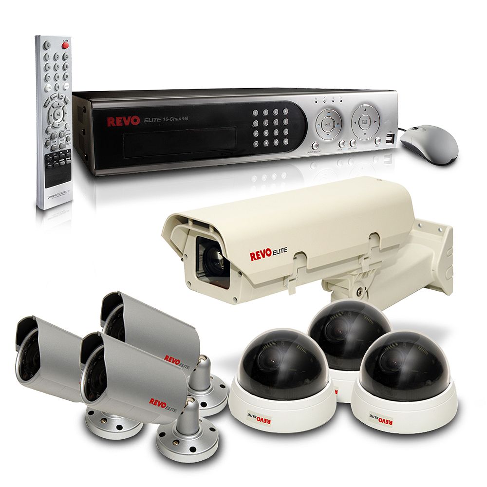 Revo America Commercial Grade Professional Surveillance Bundle With 16 Channel Dvr And 7 C The Home Depot Canada