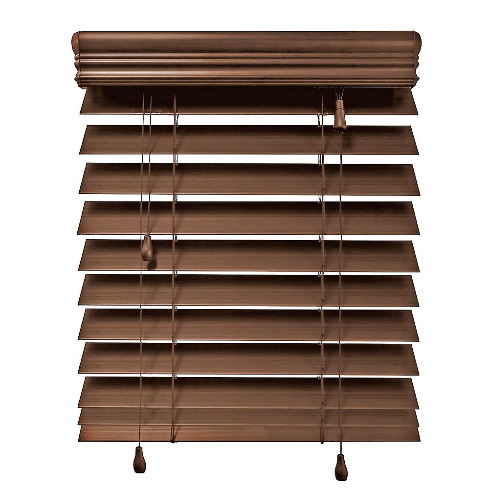 Home Decorators Collection 30x72 Maple 2.5 Inch Premium Faux Wood Blind