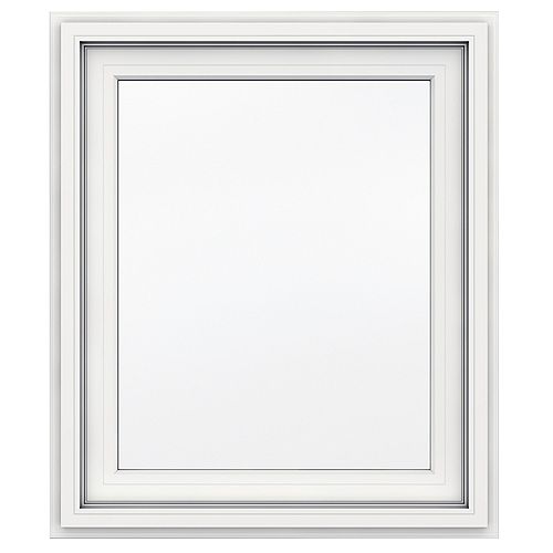 30-inch x 36-inch 5000 Series Vinyl Left Handed Casement Window with J Channel Brickmould