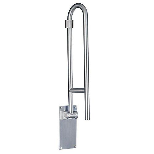 30-inch x 1.25-inch Peened Flip up Grab Bar in Stainless Steel (ADA Compliant)