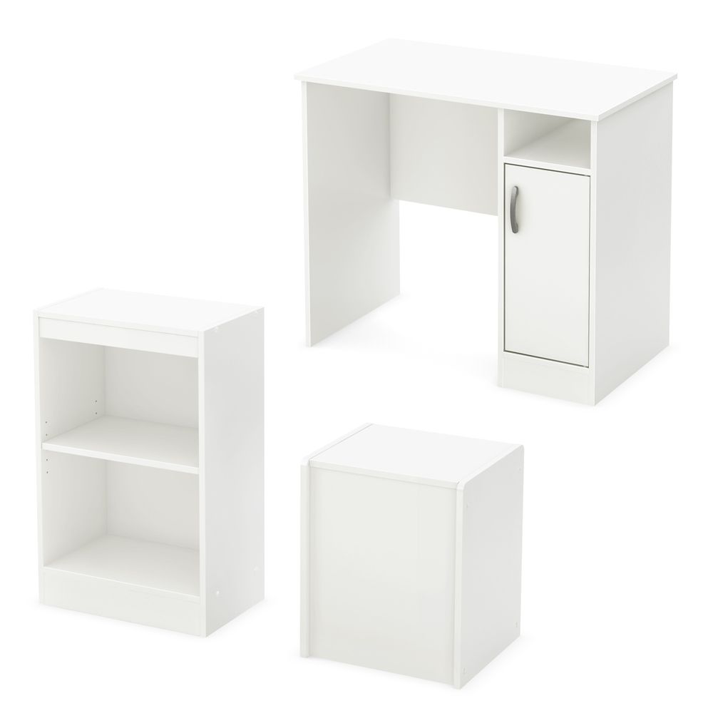 South Shore Freeport 3Piece Office In A Box In Pure White The Home