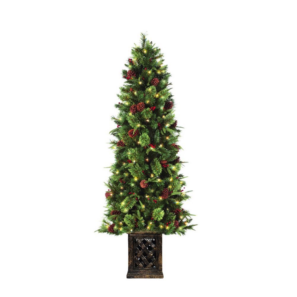 Home Accents 6.5 ft Devon Porch Christmas Tree The Home Depot Canada