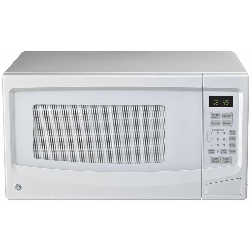 GE 1.1 cu. ft. Countertop Microwave Oven in White | The Home Depot Canada