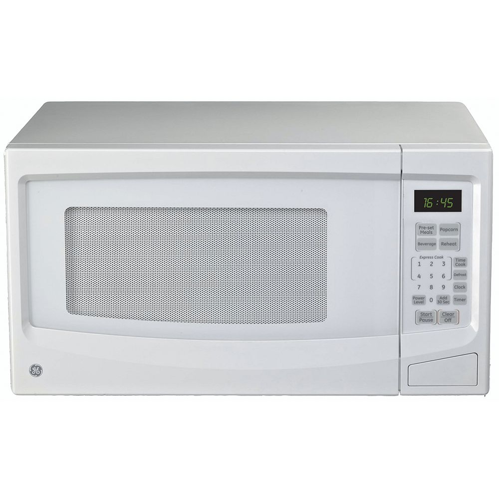 Ge 1 Cu Ft Countertop Microwave Oven In White The Home Depot Canada Ge 1 Cu Ft Countertop Microwave