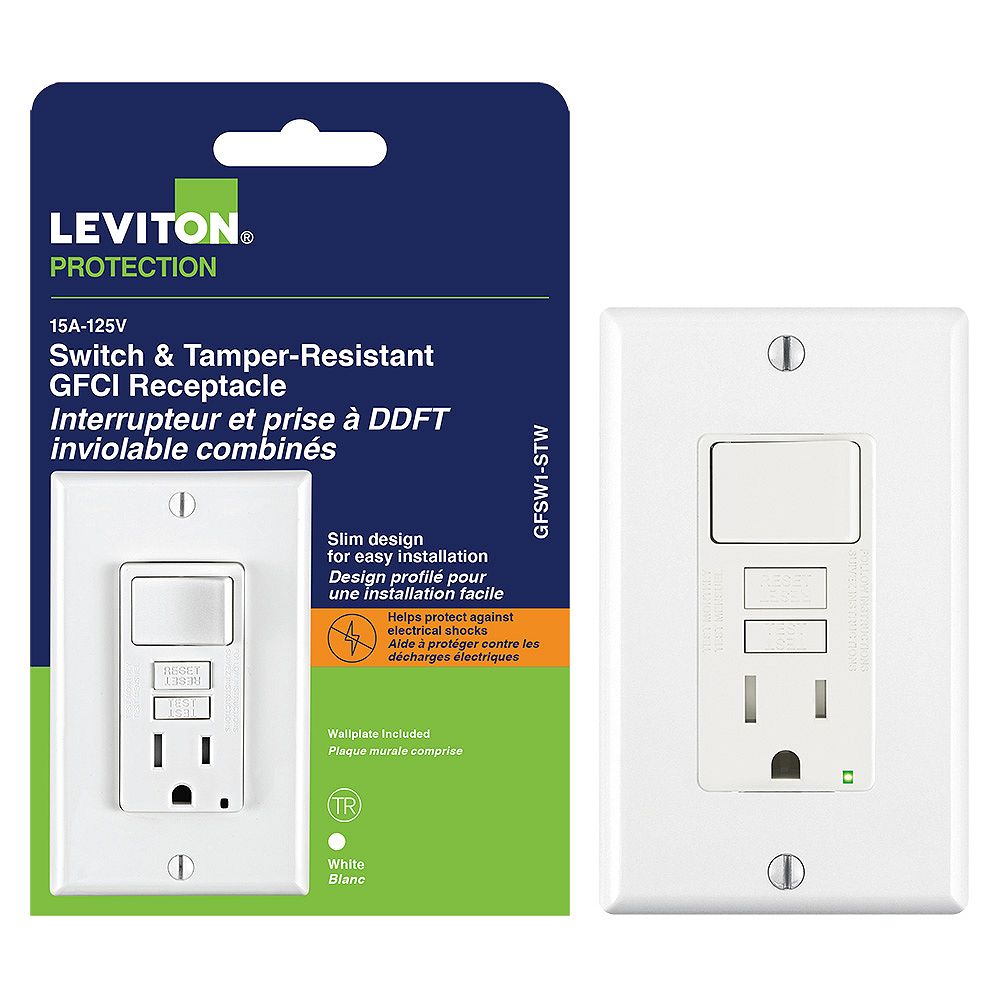 Leviton Decora 15A Switch and GFCI Receptacle | The Home Depot Canada