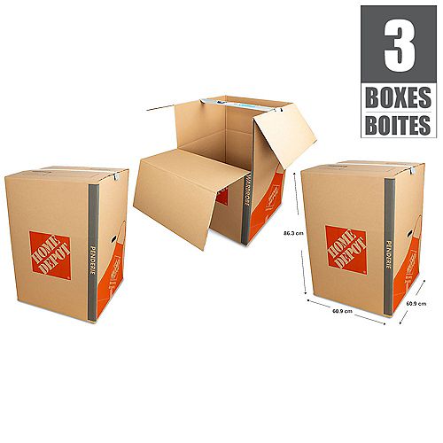 Wardrobe Moving Box, 3-Box Bundle