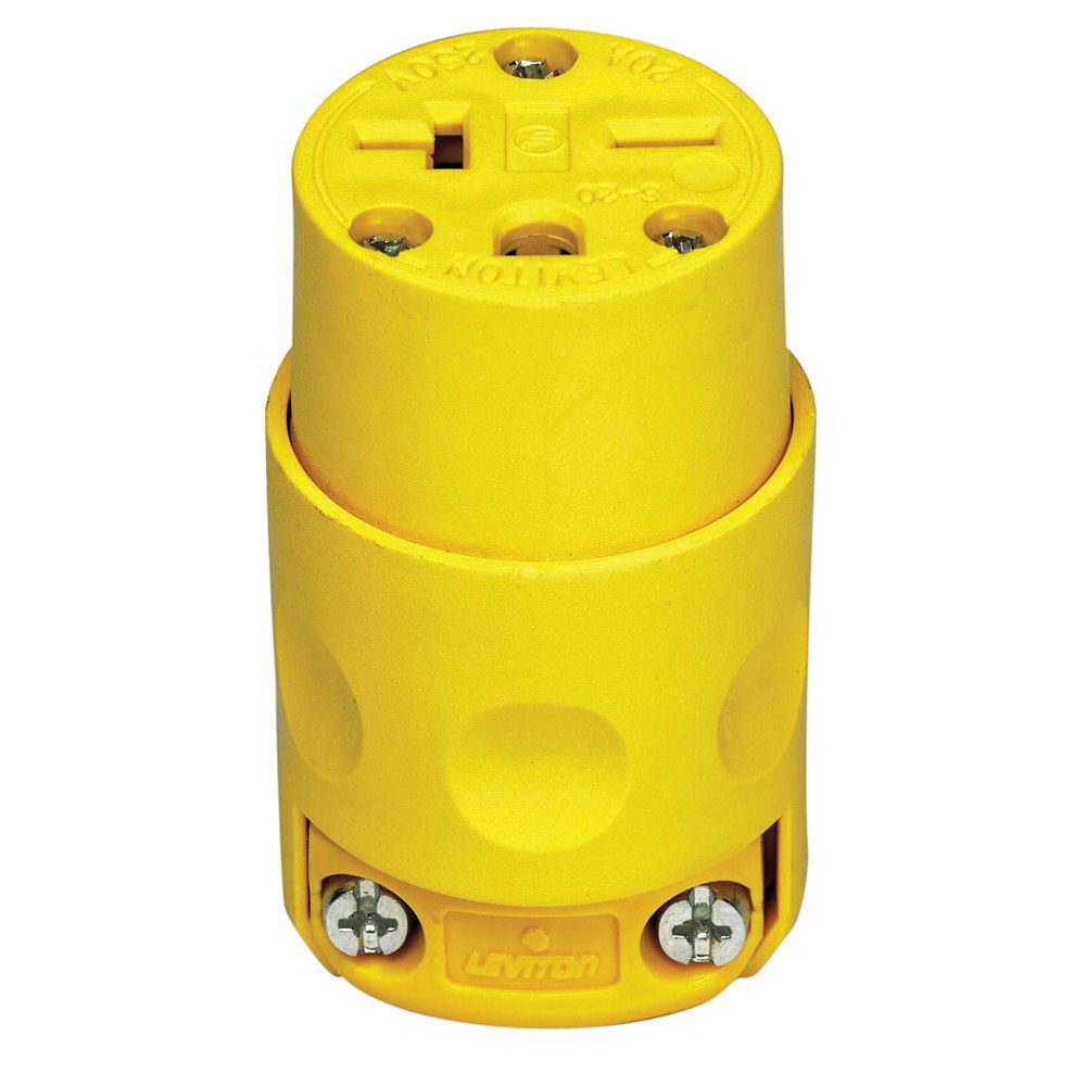 Leviton PVC Connector 20A250V, in Yellow The Home Depot Canada