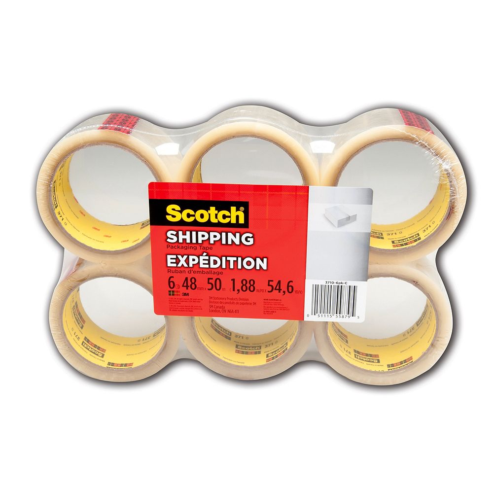 Scotch 3710 48 mm x 50 m Shipping Tape (6Pack) The Home Depot Canada