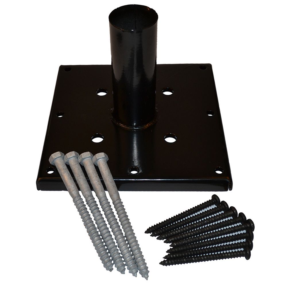 Titan Black Post Anchor Kit Galvanized (6 Inch x 6 Inch) The Home