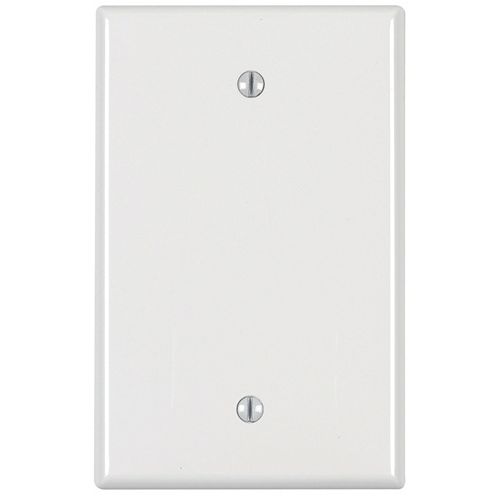 1-Gang Midway Nylon Blank wall plate, in White