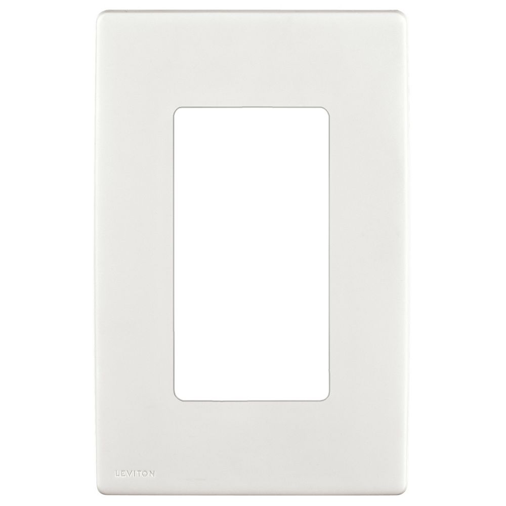 Leviton 1 Gang Screwless Wallplate In White The Home Depot Canada