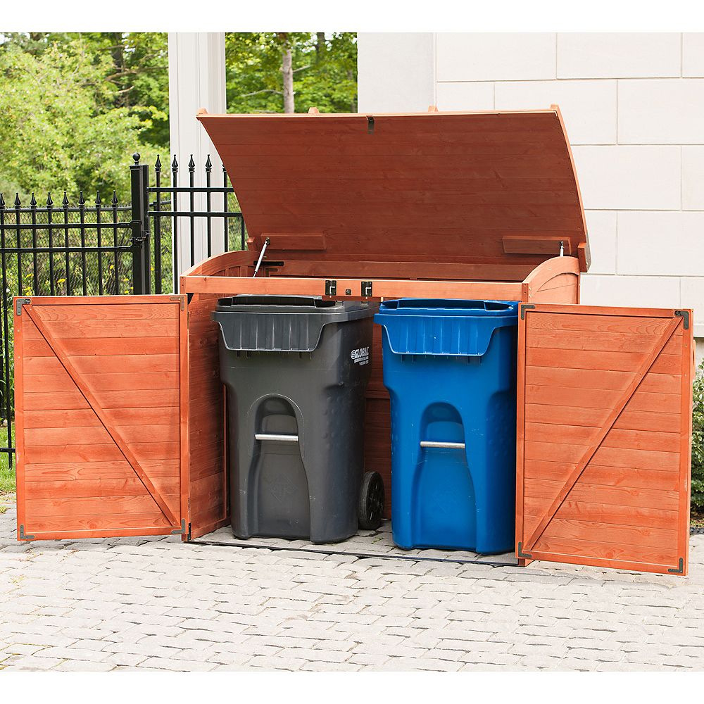 Cypress Horizontal Refuse Storage Shed, Outdoor Garbage Cans Home Depot Canada