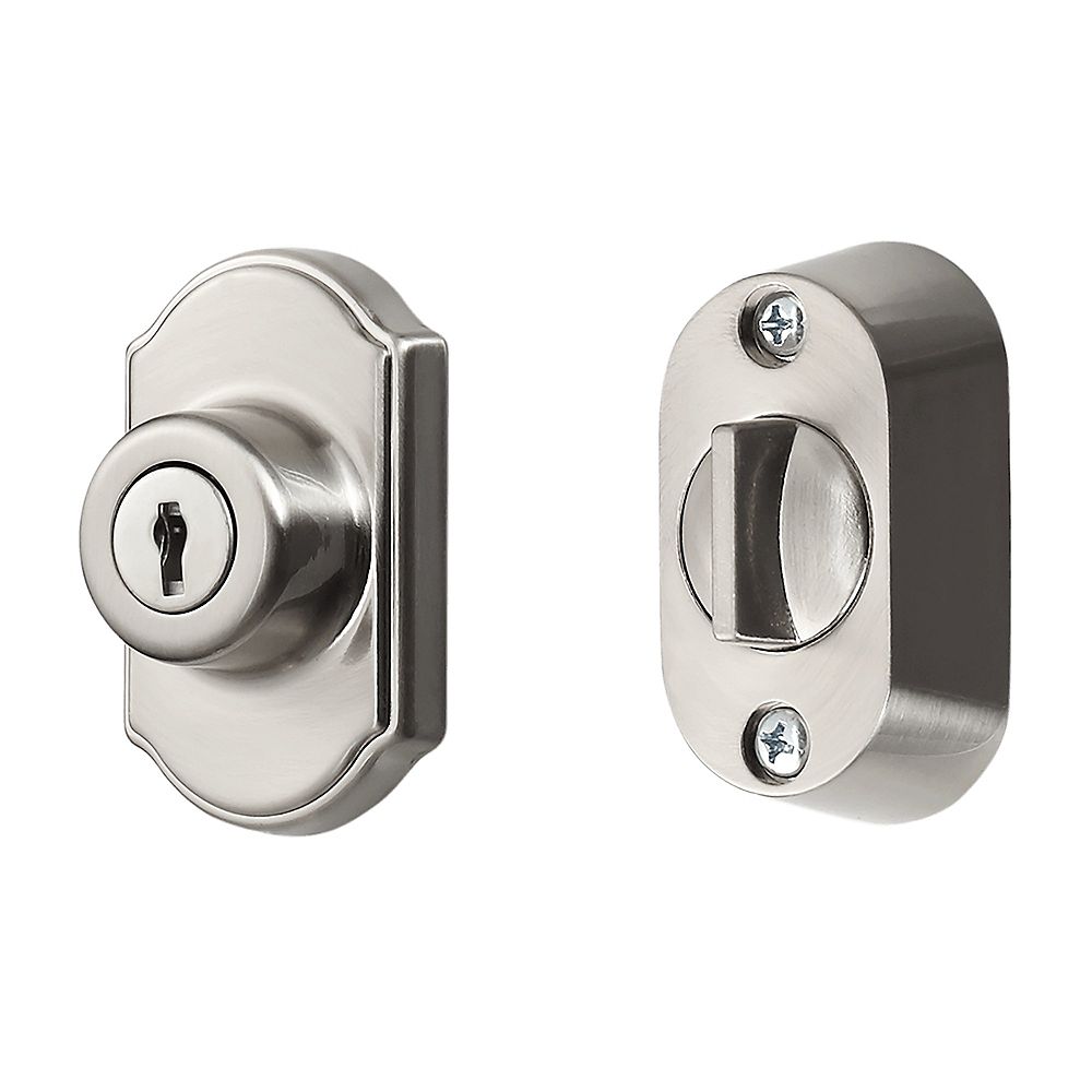 Ideal Security Satin Silver Keyed Deadbolt The Home Depot Canada