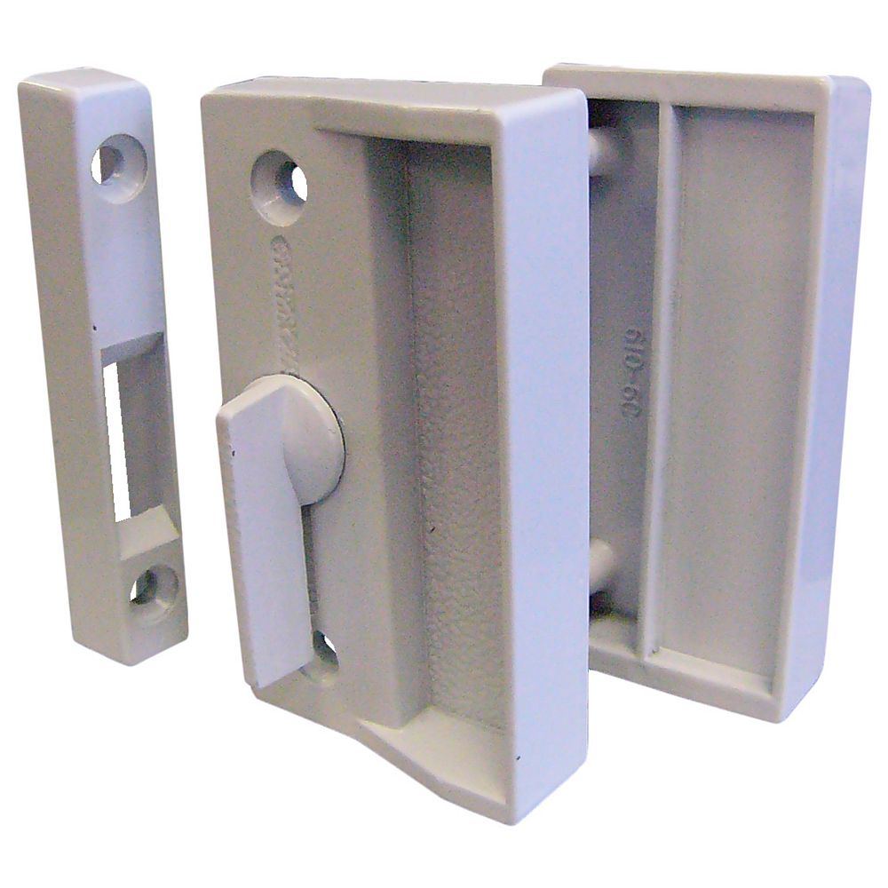 Ideal Security White Screen Door Latch Set The Home Depot Canada Ideal Security White Screen Door Latch, Sliding Screen Door Handle